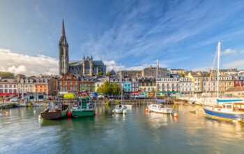 popular ireland tourist destination, the St Colman's Cathedral in Cobh, Ireland, one of the easiest countries to get dual citizenship